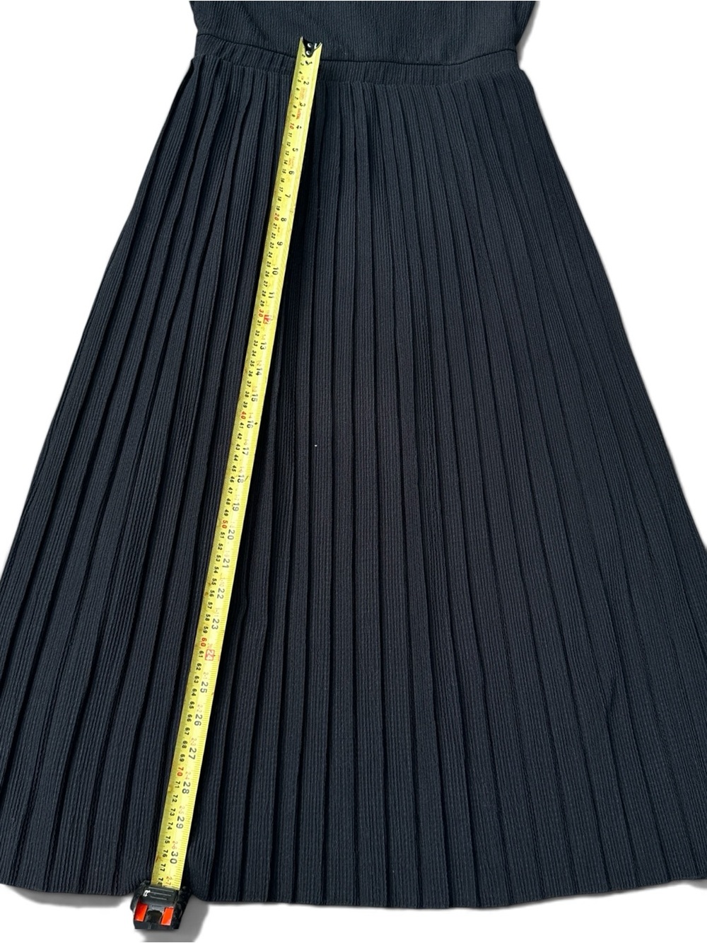 ASOS A-Line Pleated Midi Dress | Size 10 | Midnight Black | Sleeveless - Picture 4 of 8